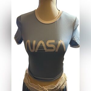 SHEIN Light Blue NASA Logo Set